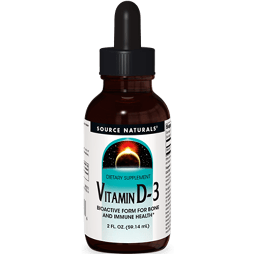 Vitamin D-3 Liquid 2oz (Source Naturals) Front