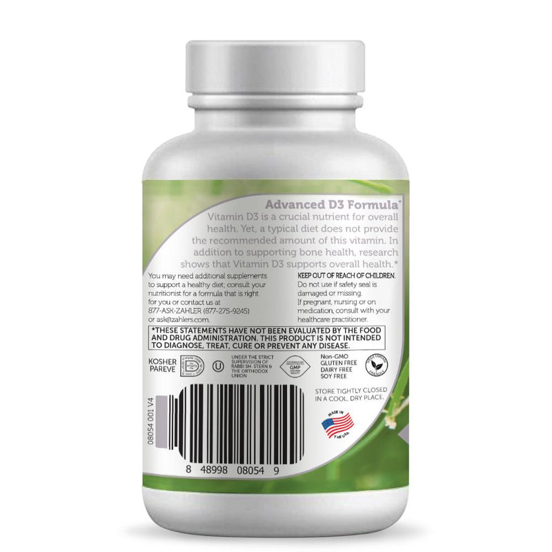 Vitamin D3 1000 IU (Advanced Nutrition by Zahler) Side