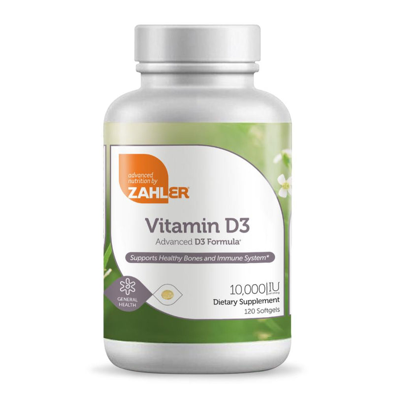 Vitamin D3 10,000 IU (Advanced Nutrition by Zahler) Front