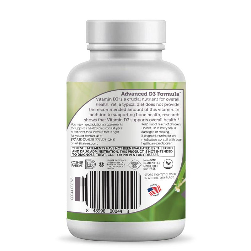 Vitamin D3 10,000 IU (Advanced Nutrition by Zahler) Side-1
