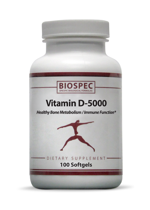Vitamin D3 5000 (Biospec Nutritionals) Front