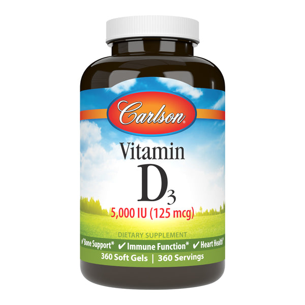Vitamin D3 5000 IU (Carlson Labs) Front