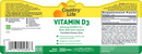 Vitamin D3 5000 IU (Country Life) Label