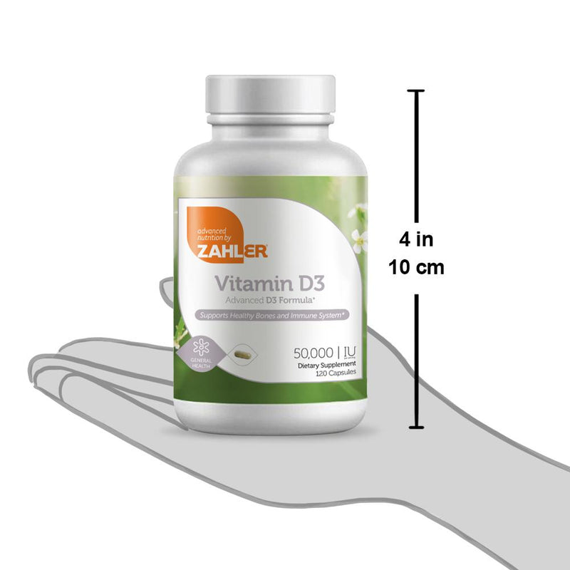 Vitamin D3 50,000 IU (Advanced Nutrition by Zahler) Size