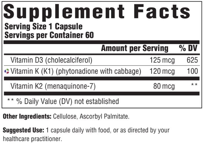Vitamin D3 5,000 (Innate Response) Supplement Facts