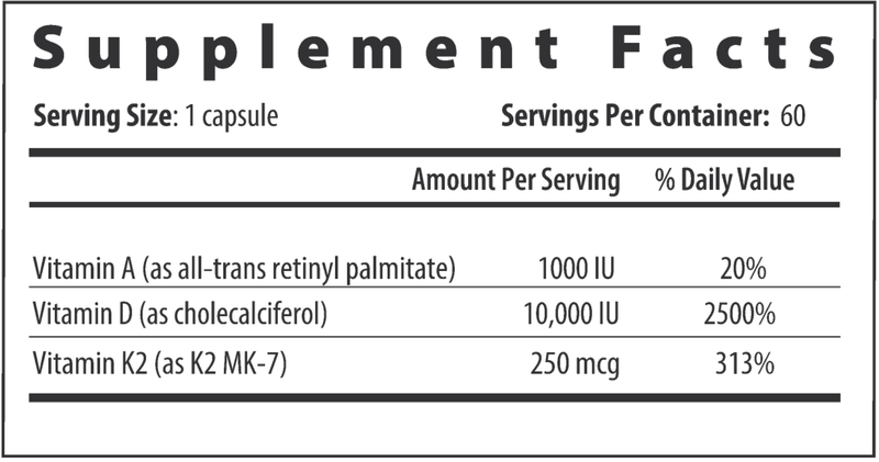 Vitamin D3 Balance (Restorative Formulations) Supplement Facts