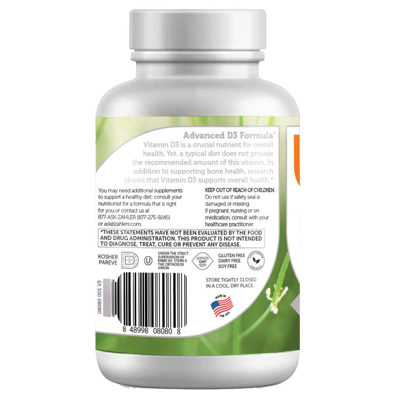 Vitamin D3 Chewable 1000 IU (Advanced Nutrition by Zahler) Side