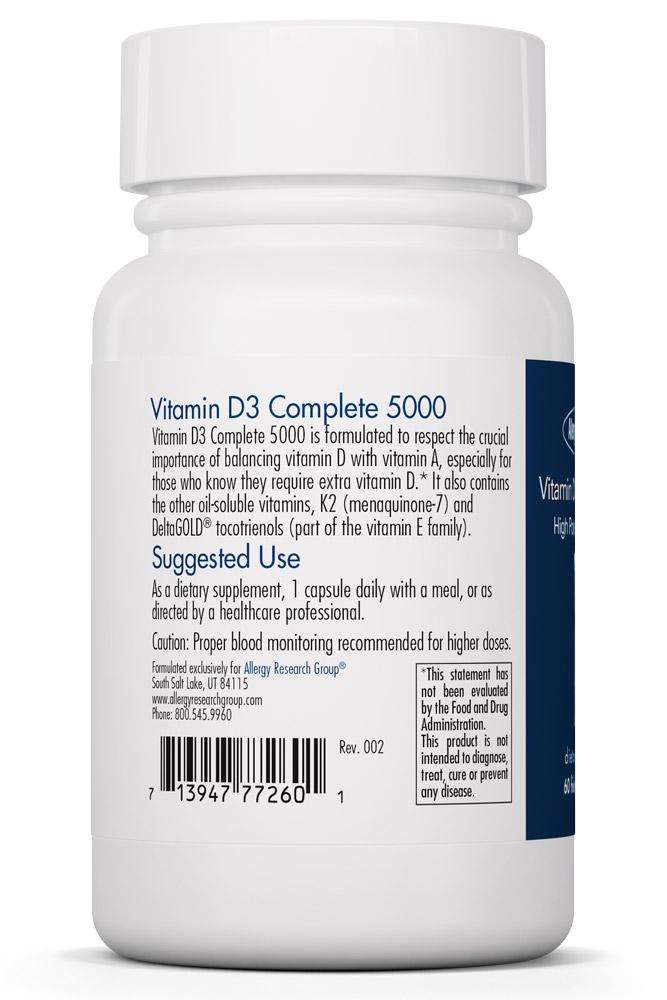 Buy Vitamin D3 Complete 5000 Allergy Research Group