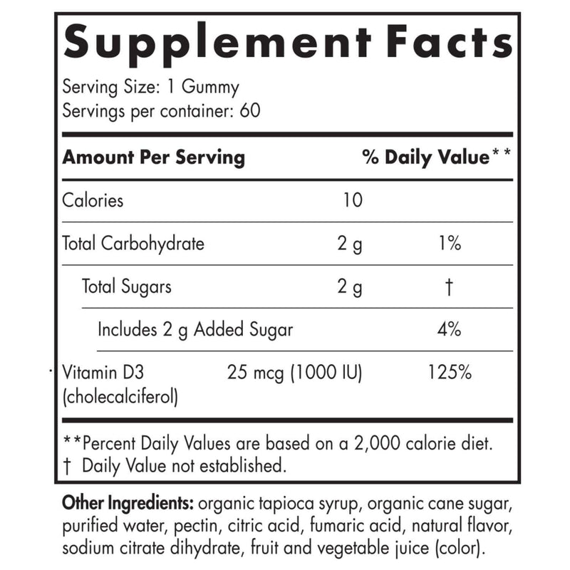 Vitamin D3 Gummies Wild Berry Nordic Naturals Supplement