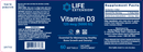 vitamin d3 (life extension) label