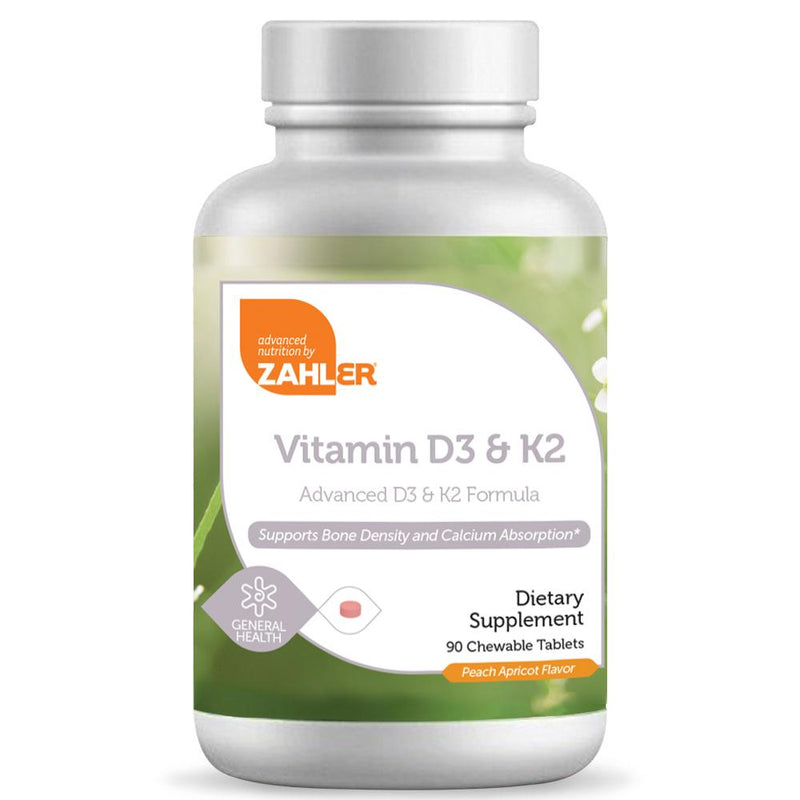 Vitamin D3 & K2 Chewable (Advanced Nutrition by Zahler) Front