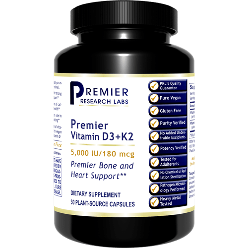 Vitamin D3+K2 Premier (Premier Research Labs) Front