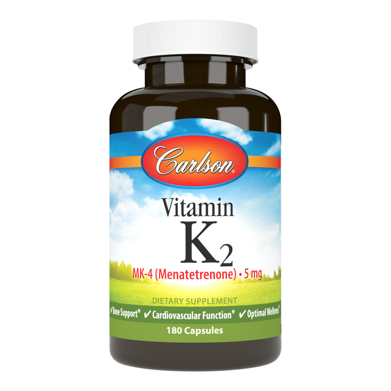 Vitamin K2 5 mg (Carlson Labs) 180ct Front