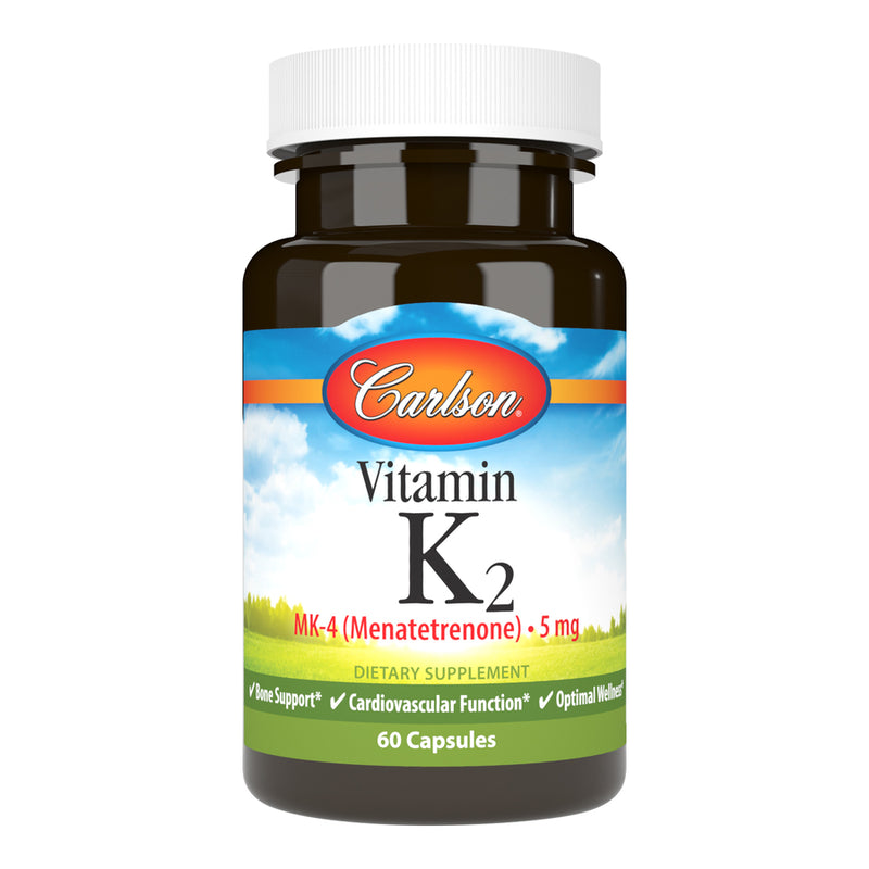 Vitamin K2 5 mg (Carlson Labs) 60ct Front