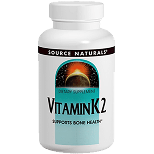 Vitamin K2 with D-3 100 mcg (Source Naturals) Front