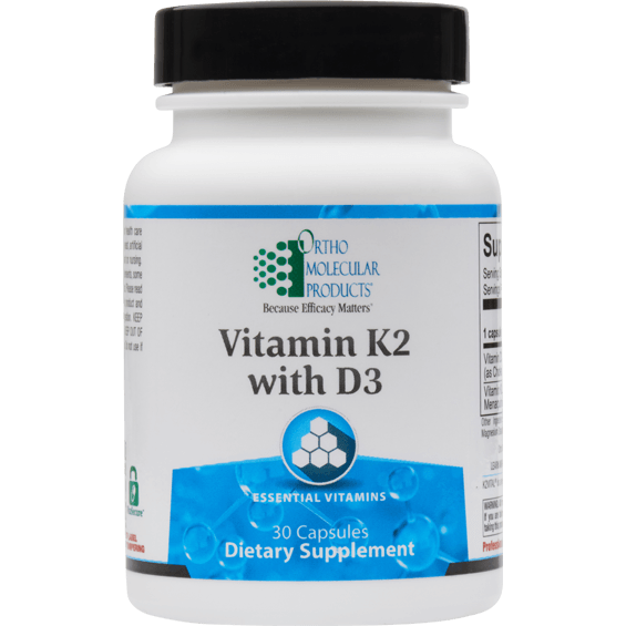 vitamin k2 with d3 30 caps ortho molecular products