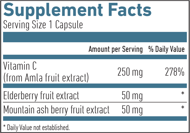 Vitamin C Plant-Based Biogena Supplement Facts