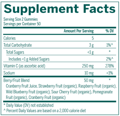Vitamin C Gummies (Genestra) Supplement Facts