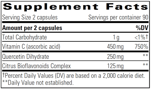 Vitamin C With Quercetin (Integrative Therapeutics) supplement facts