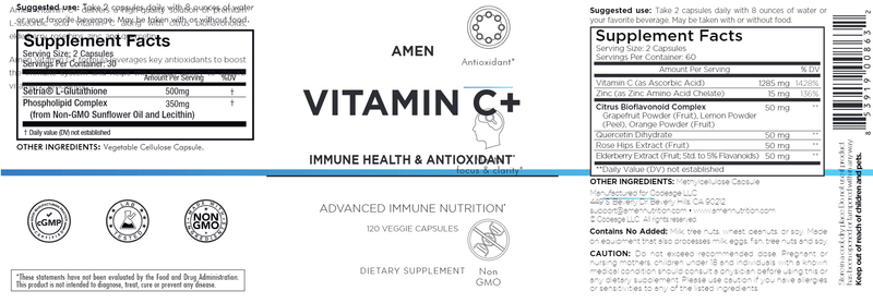 Vitamin C+ Amen Label