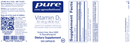 vitamin d3 10 mcg pure encapsulations label