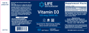 vitamin d3 (life extension) label