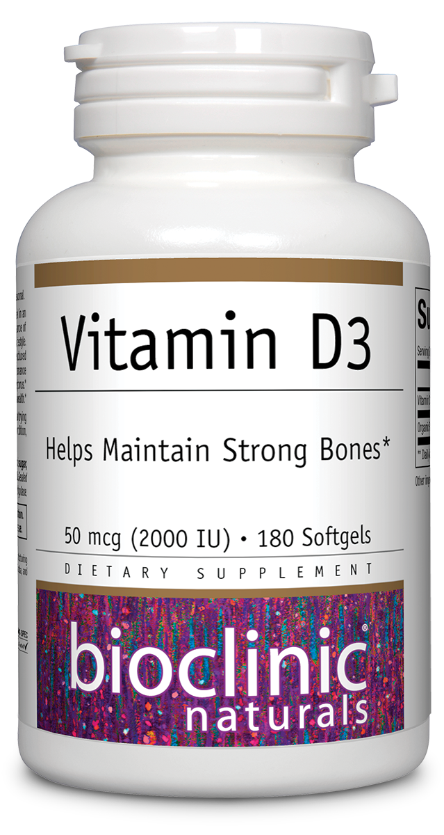 Vitamin D3 2000 IU (Bioclinic Naturals) Front