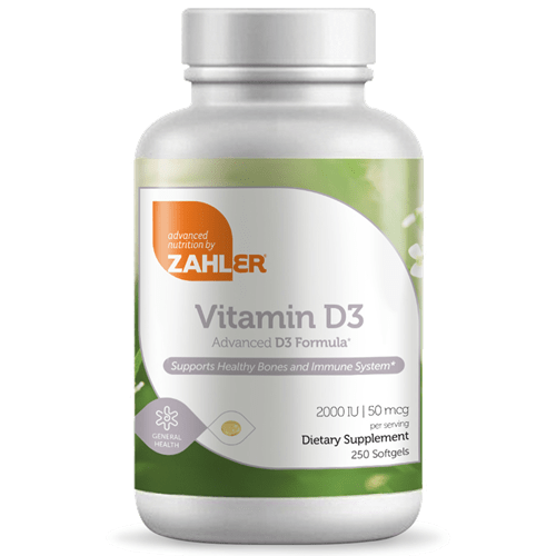 Vitamin D3 2000 IU Softgels (Advanced Nutrition by Zahler) 250ct