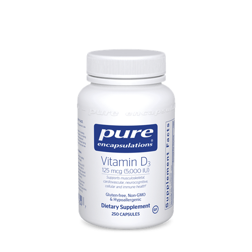 Vitamin D3 5,000 IU - 250 CAPSULES - (Pure Encapsulations)