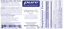 vitamin d3 liquid pure encapsulations label