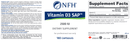 vitamin d3 sap (nfh nutritional fundamentals) label