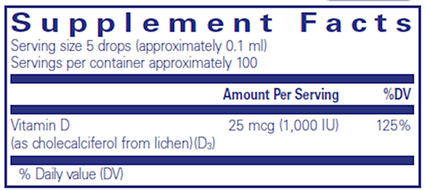 Vitamin D3 (Vegan) Liquid (Pure Encapsulations)