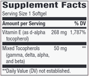 vitamin e (with mixed tocopherols) (nature's way) supplement facts