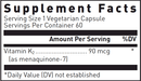 vitamin k2 douglas labs supplement facts