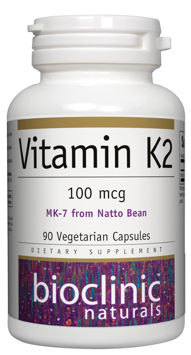 Vitamin K2 100mcg (Bioclinic Naturals) Front