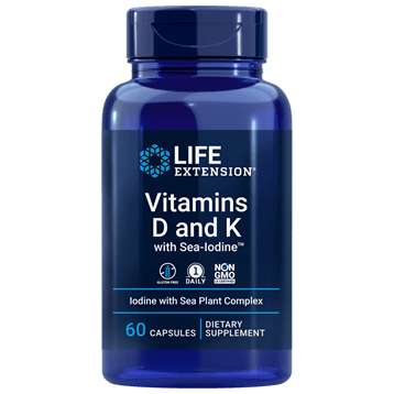 Vitamins D and K with Sea-Iodine™ (Life Extension) Front