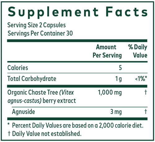 Vitex (Gaia Herbs Professional Solutions) supplement facts
