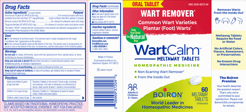 WartCalm (Boiron) Label