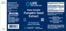 water-soluble pumpkin seed extract (life extension) label