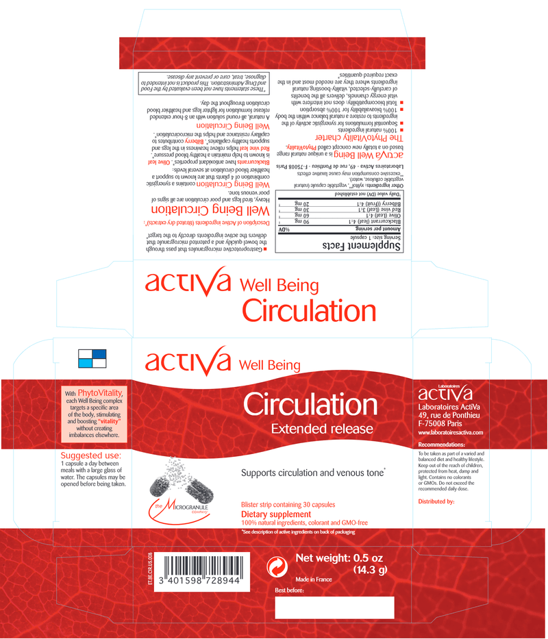 Well-Being Circulation (Activa Labs) Label