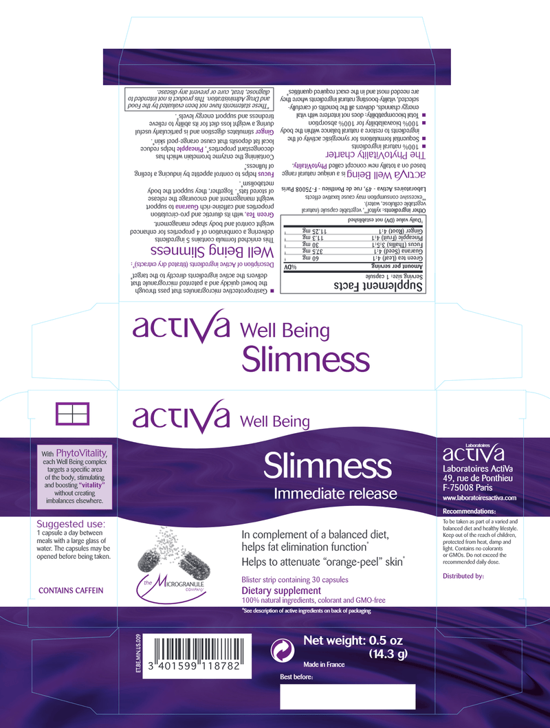 Well-Being Slimness (Activa Labs) Label