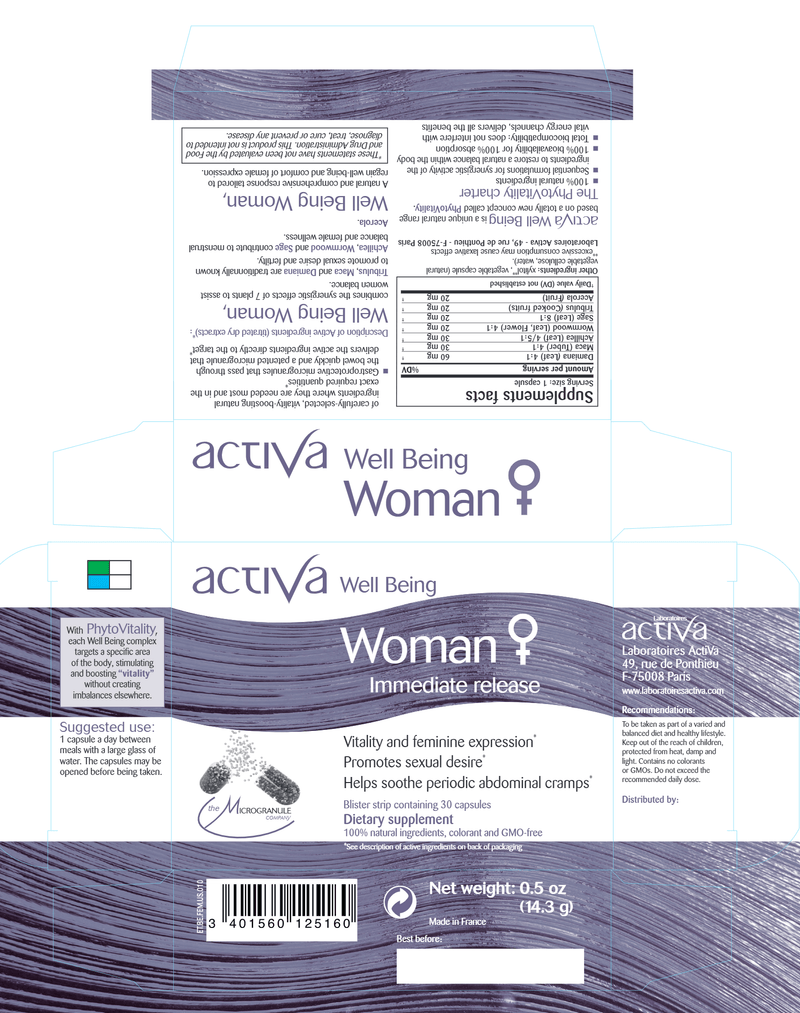Well-Being Woman (Activa Labs) Label