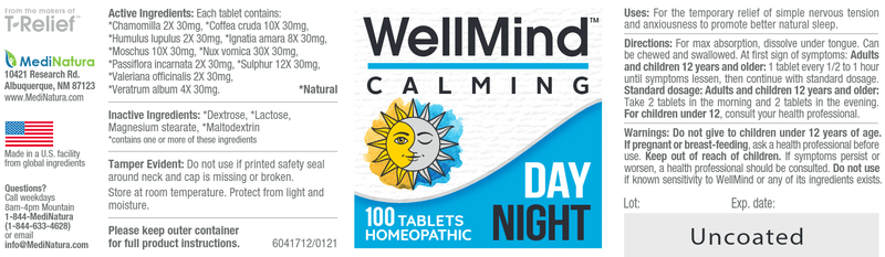 WellMind Calming (MediNatura Professional) Label