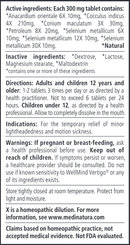 wellmind vertigo tablets (medinatura professional) ingredients