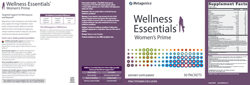 Wellness Essentials Women's Prime (Metagenics) Label