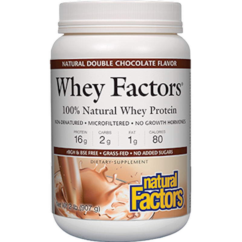 Whey Factors Powder Mix Chocolate (Natural Factors) 32oz Front