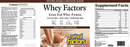 Whey Factors Powder Mix Chocolate 32oz