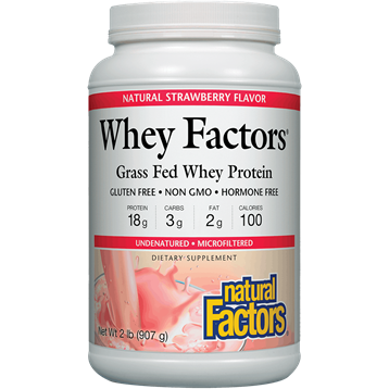 Whey Factors Powder Mix Strawberry (Natural Factors) Front