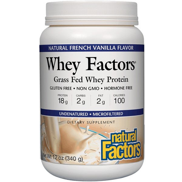 Whey Factors Powder Mix Vanilla (Natural Factors) 12oz Front
