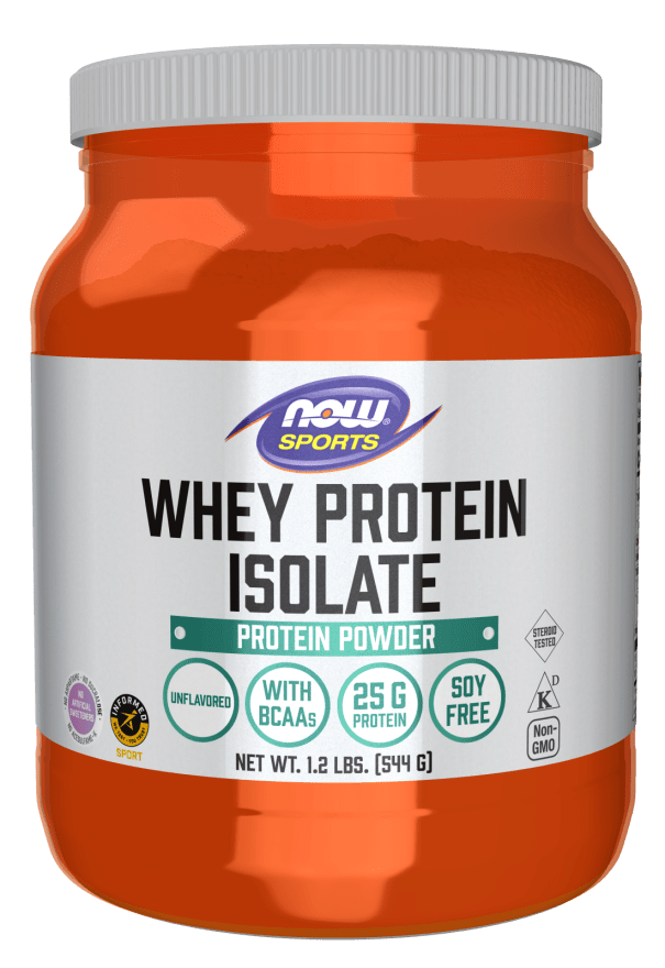 Whey Protein Isolate Unflavored (NOW) Front